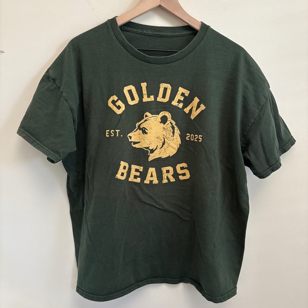 Golden Bears Est 2025 Graphic T-Shirt Forest Green Short Sleeve Crewneck Tee